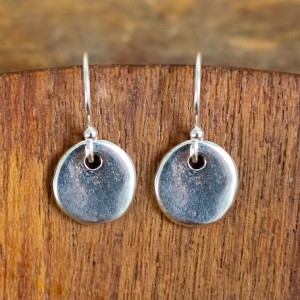 Elemental Silver Disc Earrings by Rebecca McNerney Rebecca McNerney jewelry at Turtle Love Co.