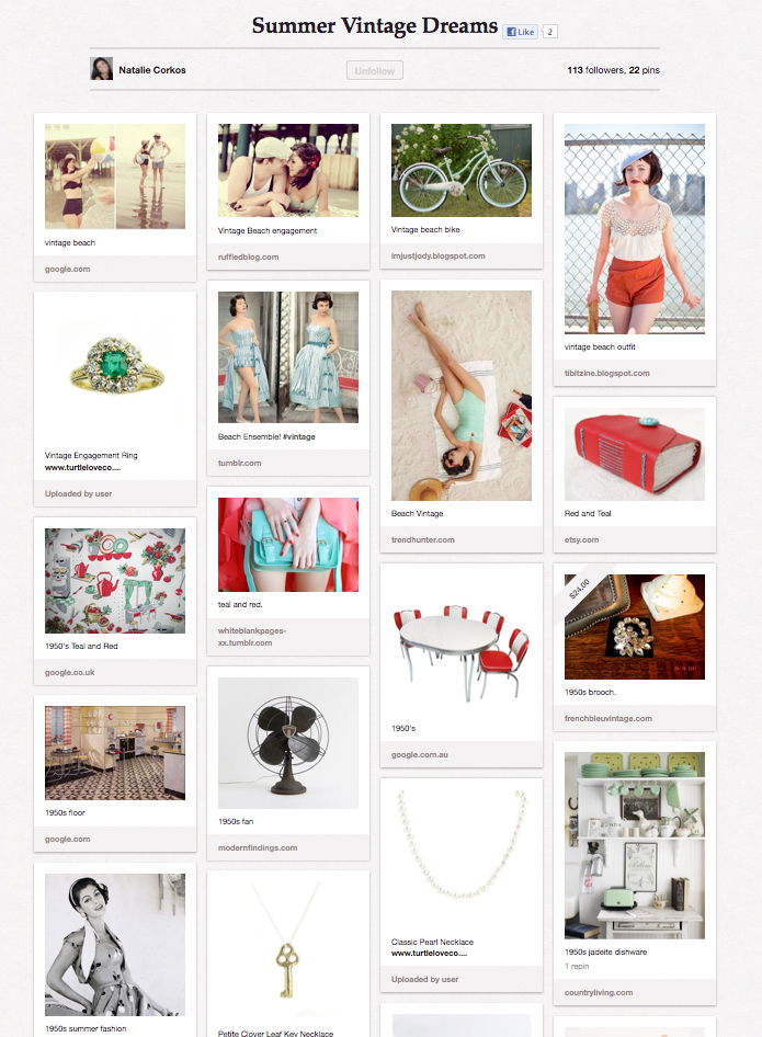 Uniquely Natalie: Summer Vintage Dreams Pinterest Board Summer Vintage Dreams Pinterest Board