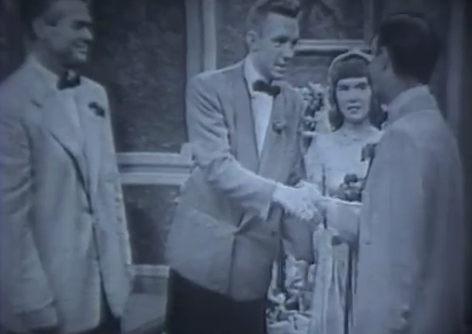 Couple getting married on the show Bride and Groom in 1952