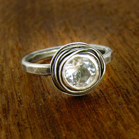 Turtle Love Co.'s Nested White Topaz Engagement Ring