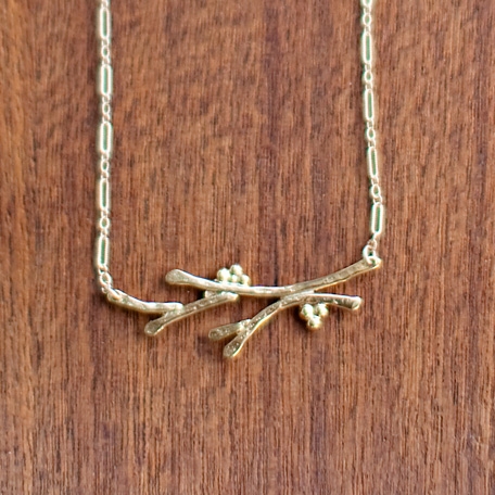 Gold-plated bronze Branching Necklace by Jivita Harris-Casey from Turtle Love Co.