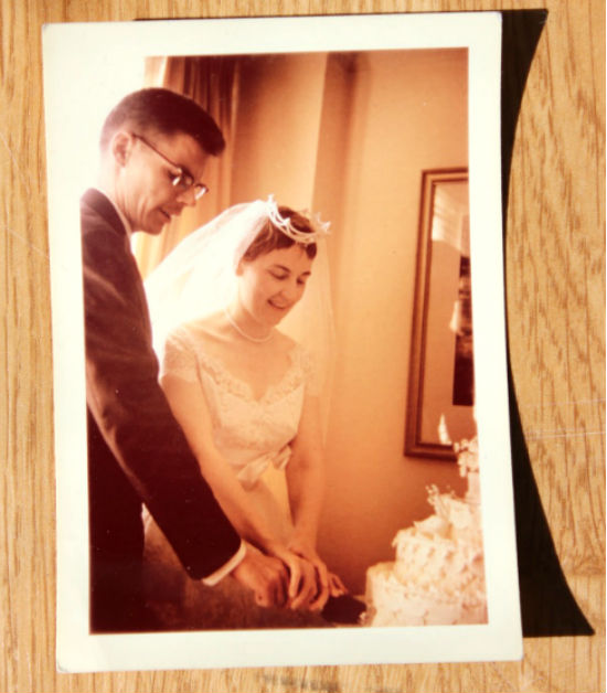 Vintage wedding photo Marvin and Wanda