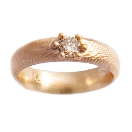 Rose Gold Diamond Bouquet Engagement Ring