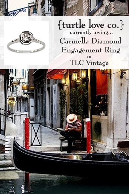 Carmella Vintage Diamond Engagement Ring from Turtle Love Co.
