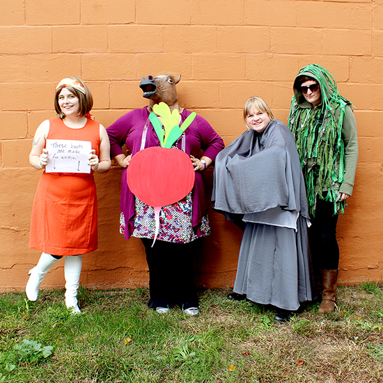 Turtle Love Co. team dressed up for Halloween, 2012